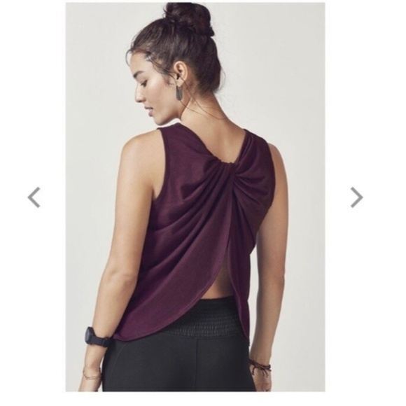 Fabletics Tops - Fabletics | Plum Fabiana Twist Open Back Tank Top
